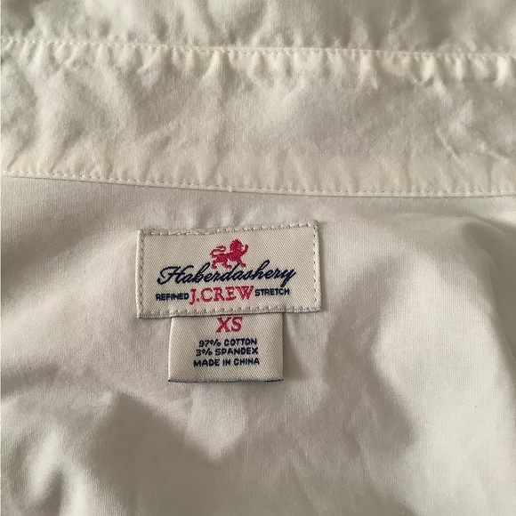 J. Crew XS Cotton/Spandex White Shirt - Picture 1 of 6